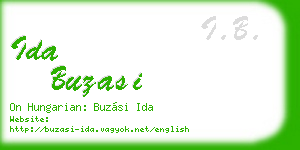 ida buzasi business card