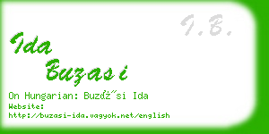 ida buzasi business card